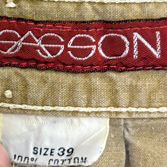 Vintage Sasson Jeans Cuffed Tan Cargo Pants with Dart Details - Picture 11 of 16